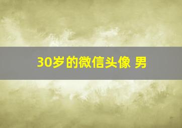 30岁的微信头像 男